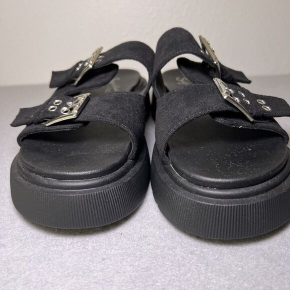 Seychelles Buckle Platform Sandals Women’s Sz 10 Black Anthropologie READ - Picture 3 of 11